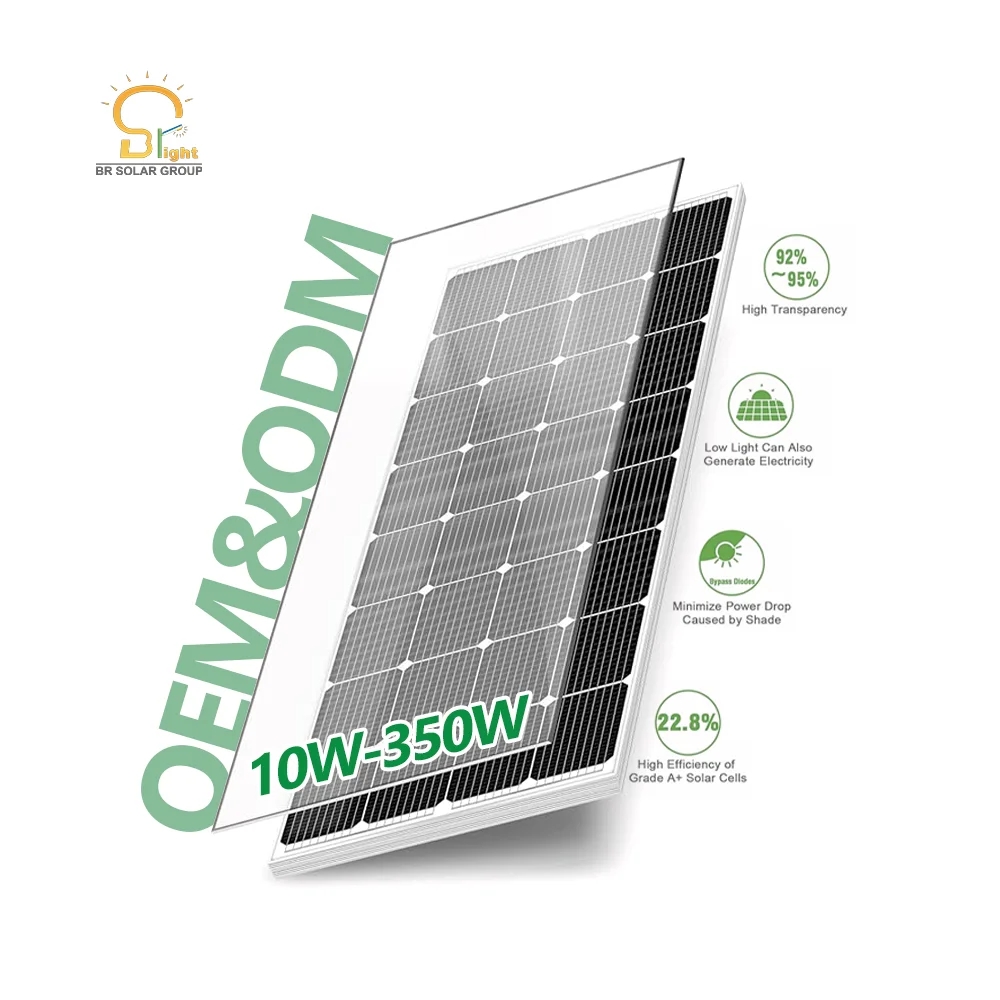 BR SOLAR Solar Panels 100w Solar Panel 150 Watt PV Module Solar Plate Panel for Solar Power System Home