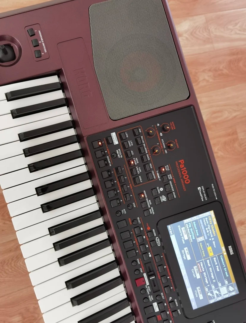 PA1000 Korg Professional Portable Brown Electronics Arranger with Screen Keyboard Speaker