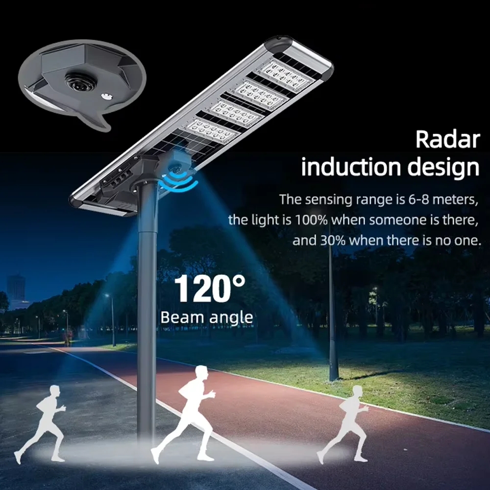 Outdoor IP65 IP66 IP67 Waterproof Solar Lamp 30W-150W Led Solar Street Light 6000K Daylight Aluminum