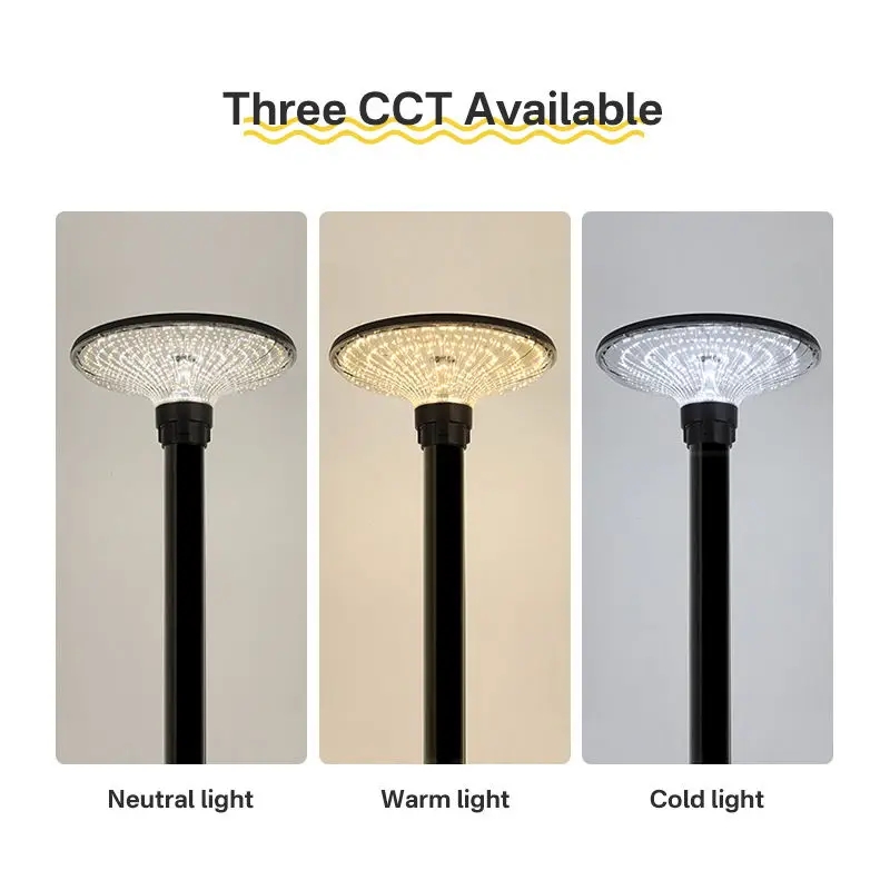 120W Outdoor Solar Garden Light High Brightness LED Street Lamp Head for Park ABS Body IP65 Rated