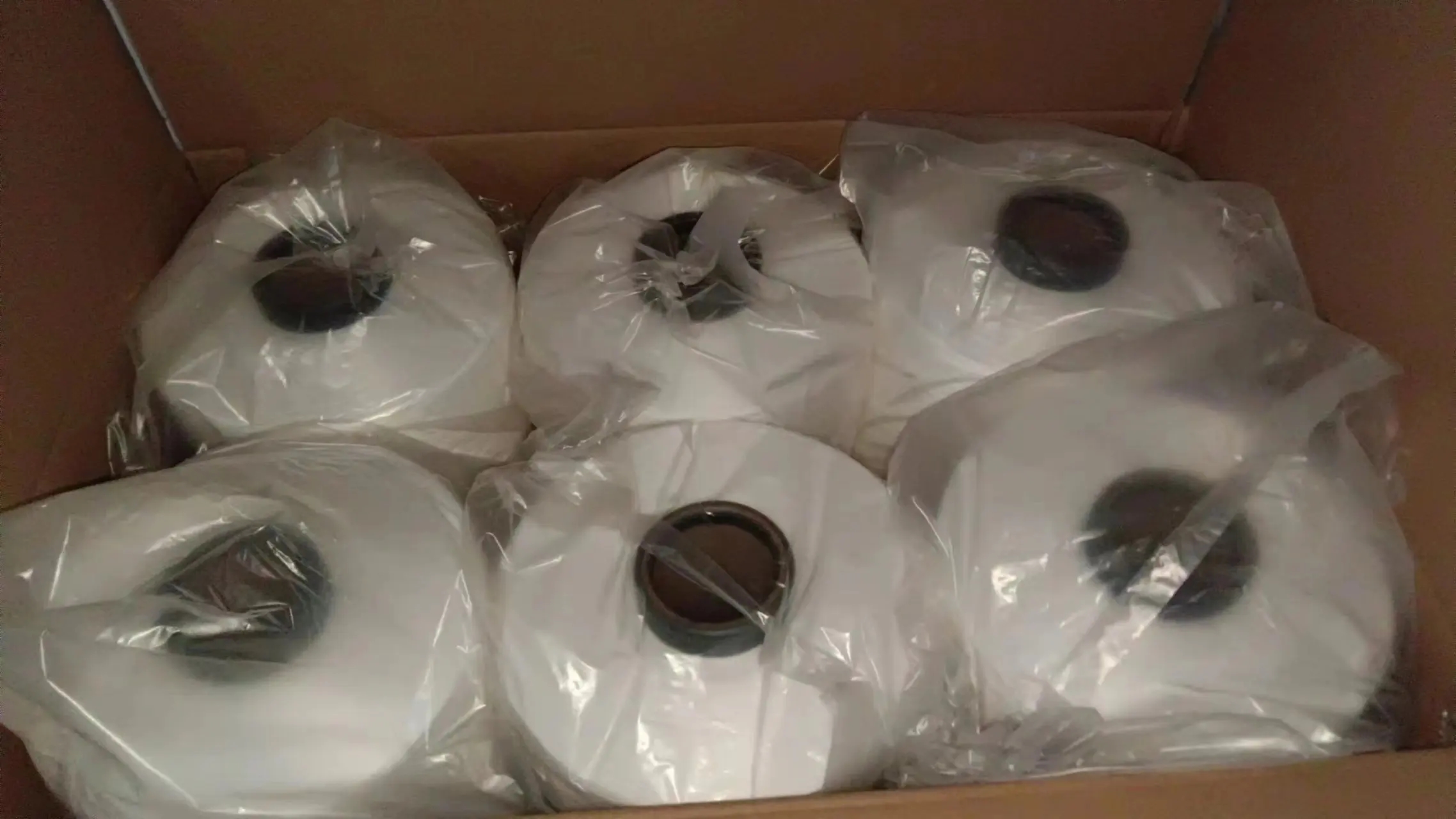 Factory Supply Solid Virgin White Core Spun Yarn 55D/24F Polyester Spandex PBT Filament and 75D/24F Nylon Fiber for Knitting