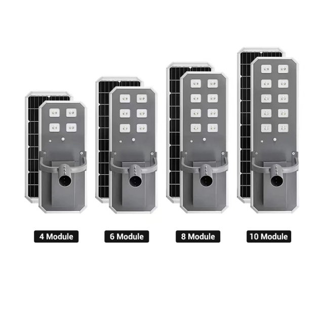 Aluminum Integrated Solar Powered Street Light Rechargeable Outdoor Road Solar Lighting Super Brightness Streetlights Head Solar