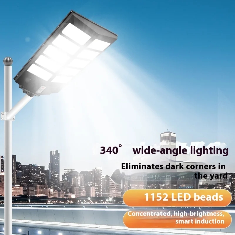 High Power LED Solar Street Light IP65 Integrated Outdoor Lighting for Roads Highways Gardens ABS Lamp Body DC ROHS Certified