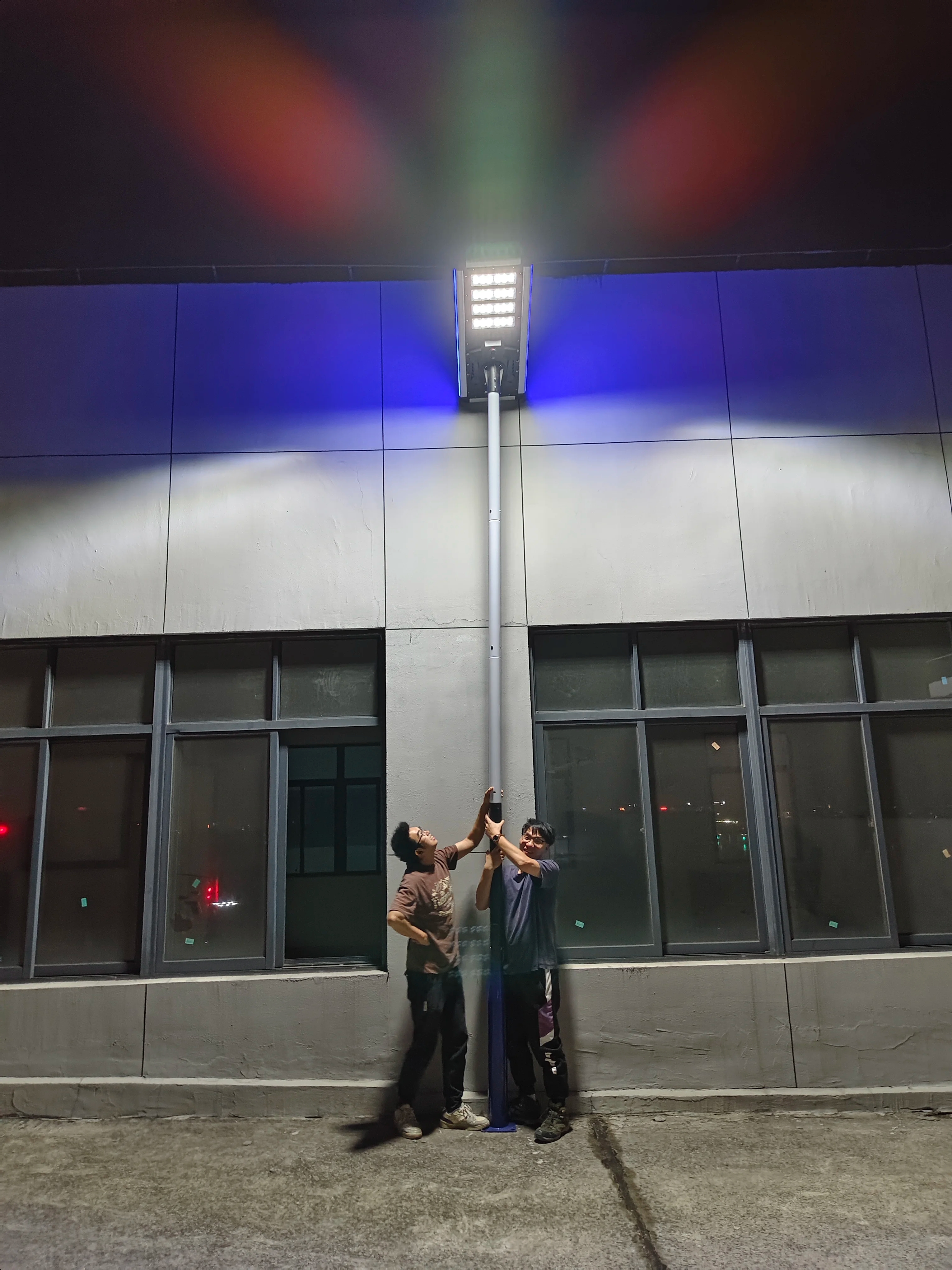11000LM Streetlight Outdoor Project 120AH Integrated Road Lamp Engineering All in One Outdoor LED Solar Street Light