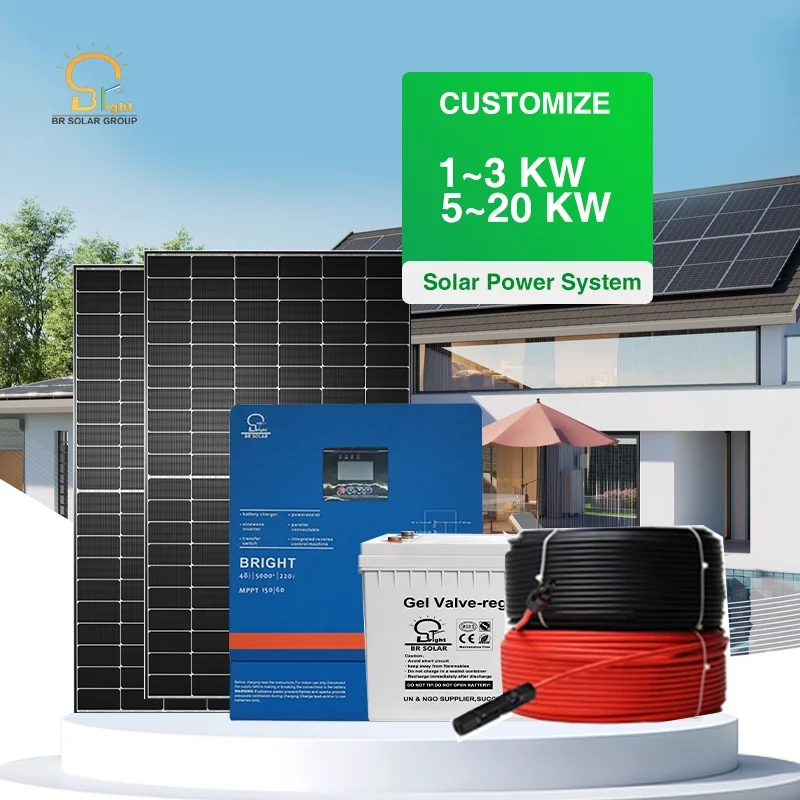 BR SOLAR Compact 48v Pure Sine Wave Inverter 5kw Off-grid Hybrid Solar Inverter with MPPT Controller for Industrial Use