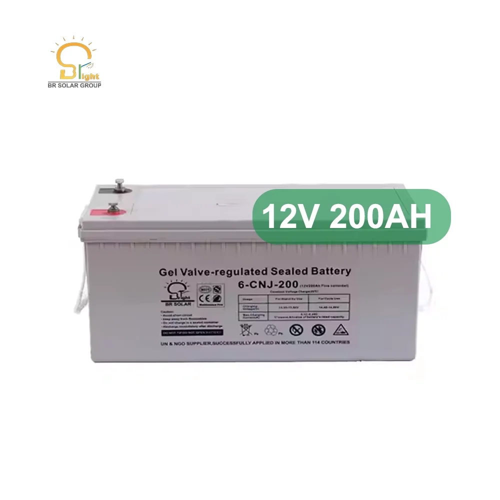 Deep Cycle 12V Graphene Sealed Gel Battery 200AH for Solar UPS Backup Power CE Certified Free Maintenance
