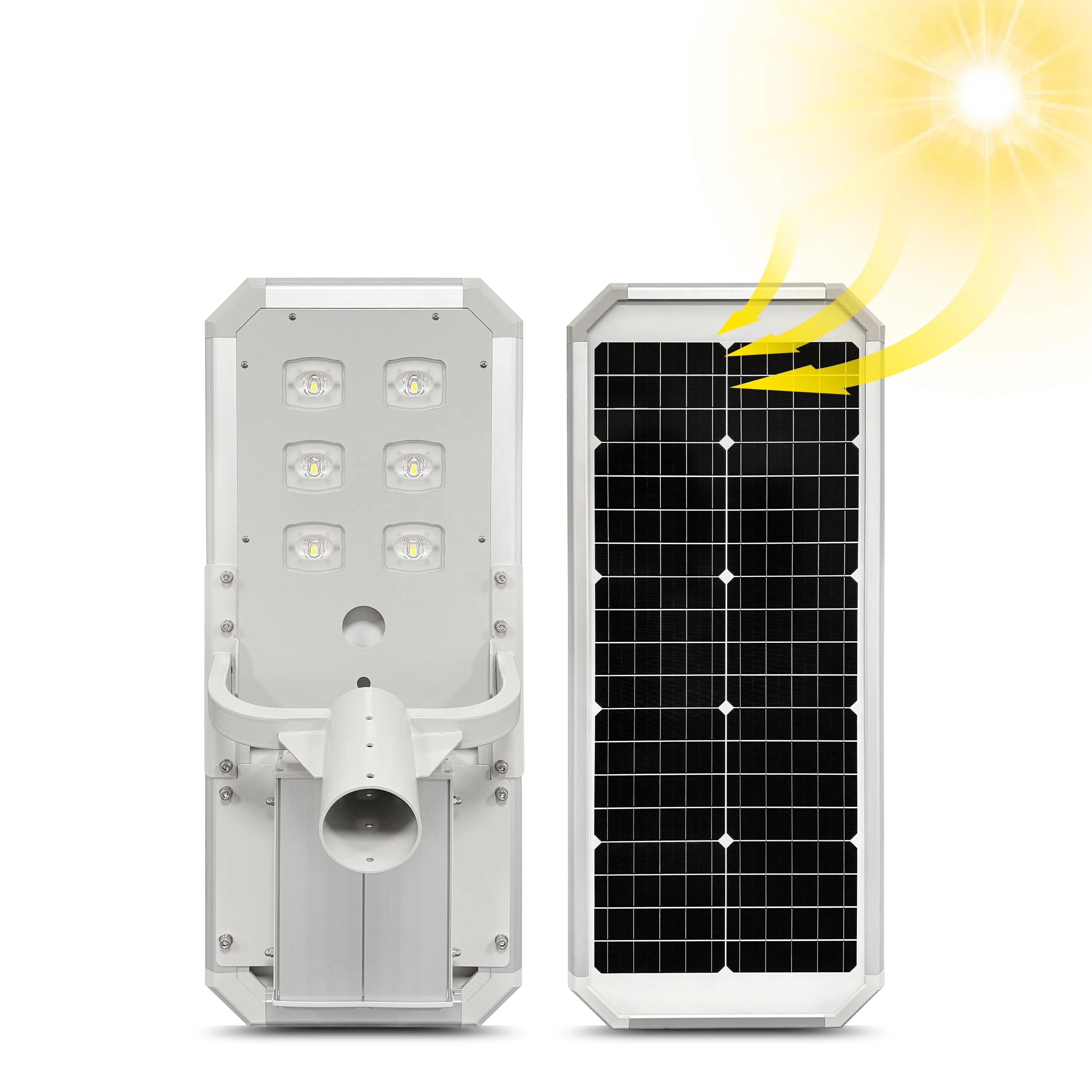 6000k Lumen Per Watt 100W IP65 Aluminum Outdoor Solar Street Lamp with High Brightness LED Lighting for Highway/ Road /garden