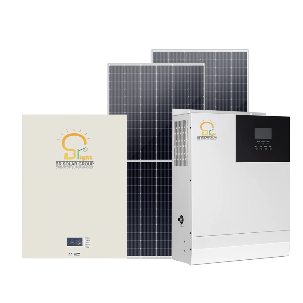 BR SOLAR hybrid photovoltaic power generation solar system 5KW 10KW off-grid home storage with battery monocrystalline silicon MPPT controller