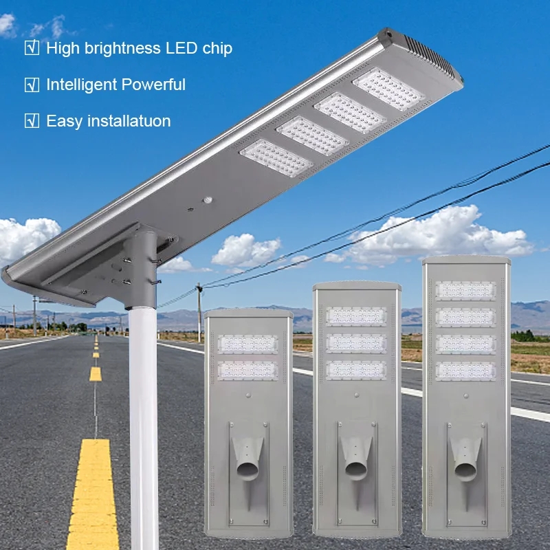 Farola Solar IP67 Waterproof Outdoor Solar Street Light 200w 400w 600w 800w 1000w Aluminum Led Solar Street Light With Pole