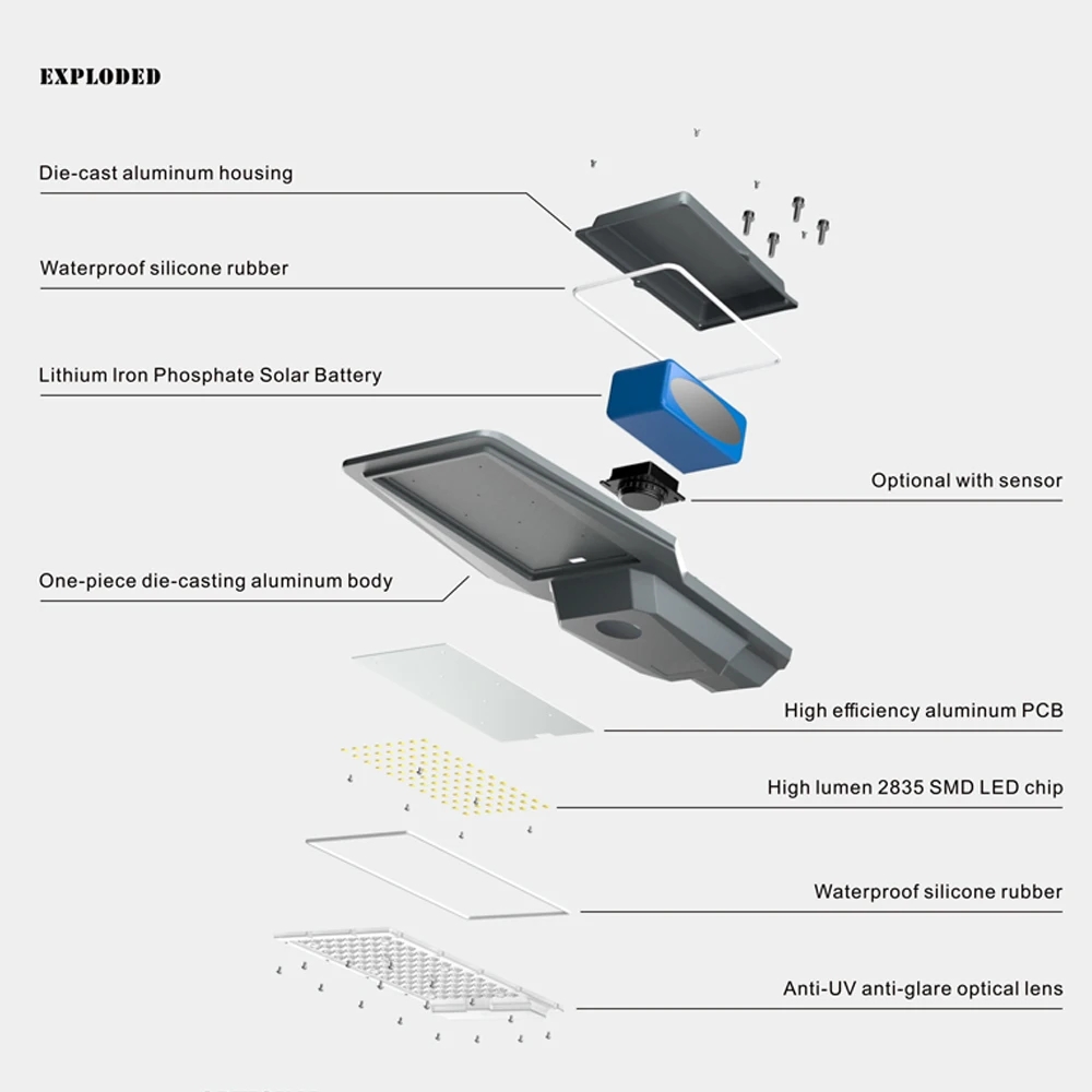 Remote Control Solar Led Light Outdoor 100W 200W 300W 400W Outdoor Waterproof Solar Street Lamp