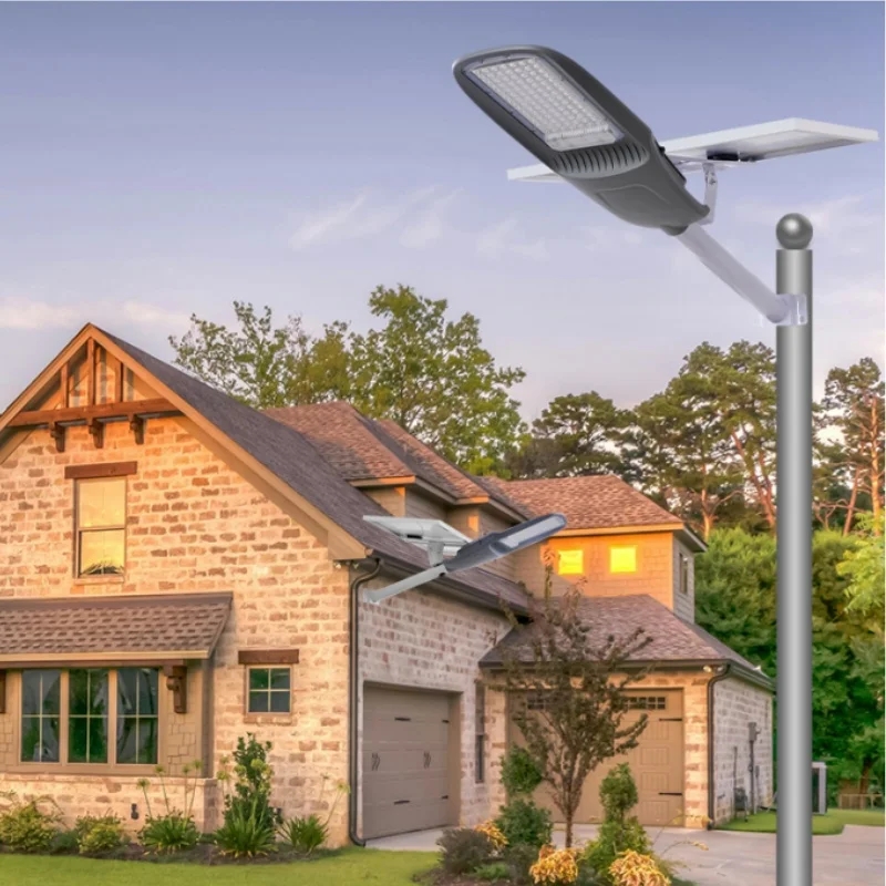 Head Solar Street Light 800W IP65 Waterproof 9000LM Brightness