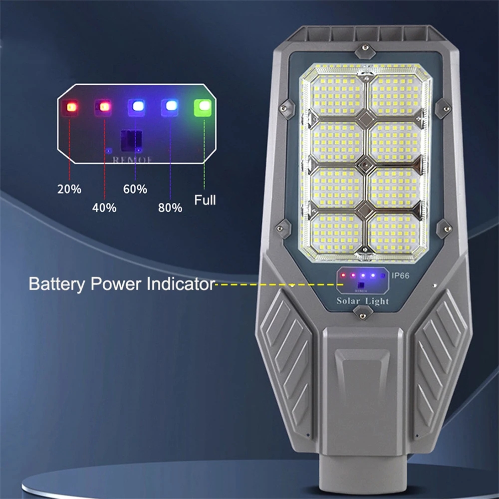 Outdoor Solar LED Street Light with Aluminum & Glass IP66 Waterproof Dustproof High Brightness Energy-Saving for Road Use