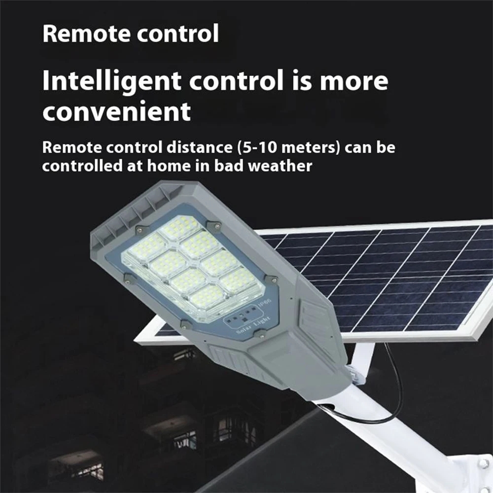 Outdoor Solar LED Street Light with Aluminum & Glass IP66 Waterproof Dustproof High Brightness Energy-Saving for Road Use