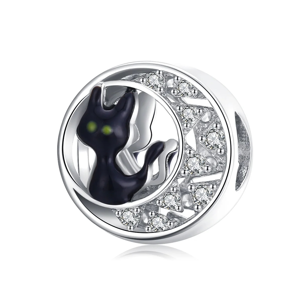 Halloween Skull Witch Pumpkin Enamel Charm Bead S925 Silver RoHS Rhodium Plated Skeleton Pendant Custom DIY Bracelet Bulk Supply