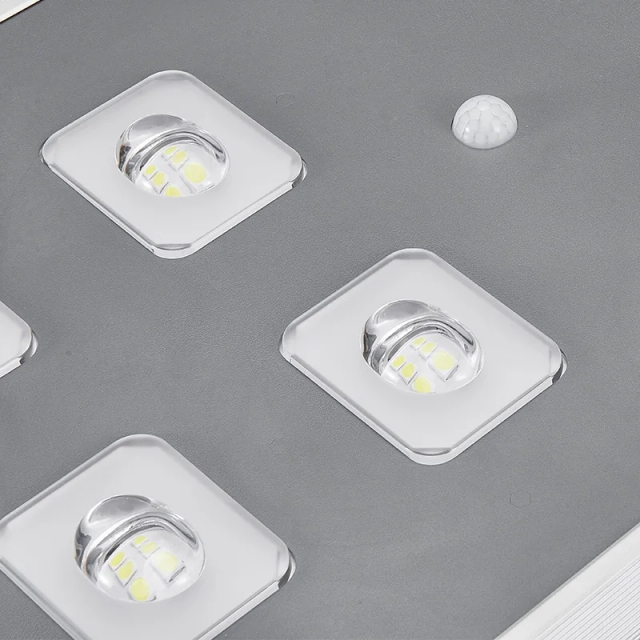 Aluminum Integrated Solar Powered Street Light Rechargeable Outdoor Road Solar Lighting Super Brightness Streetlights Head Solar