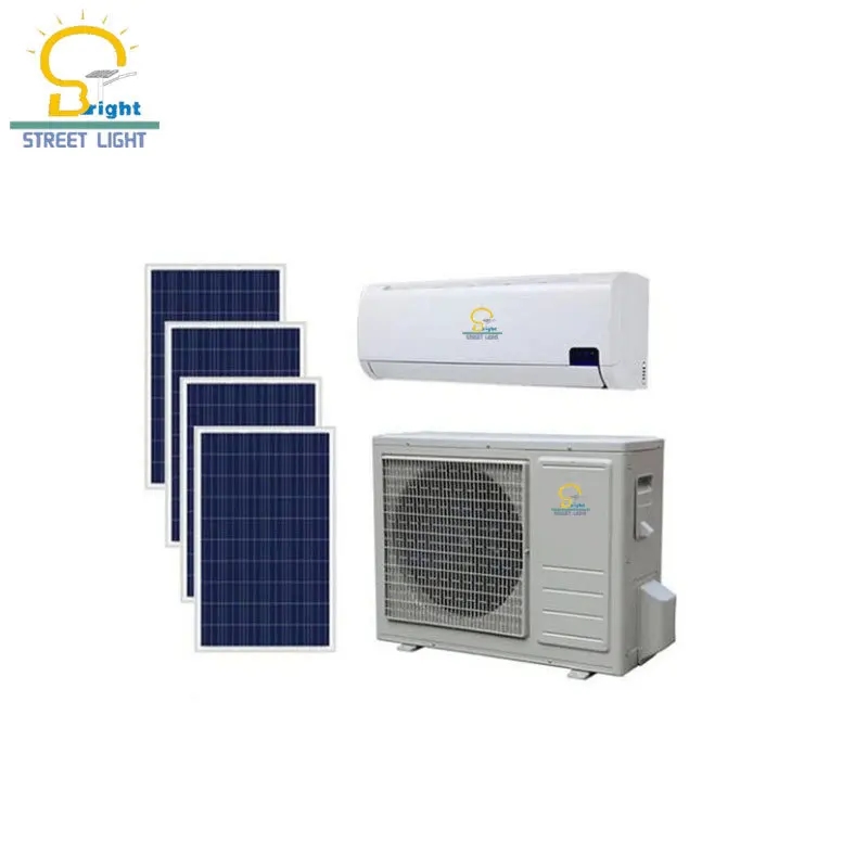 Complete Kit Hybrid Solar Air Conditioner 36k BTU AC DC On/off Grid Air Conditioner for Remote Area Cabin Cooling