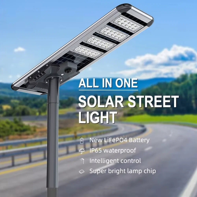 Outdoor IP65 IP66 IP67 Waterproof Solar Lamp 30W-150W Led Solar Street Light 6000K Daylight Aluminum