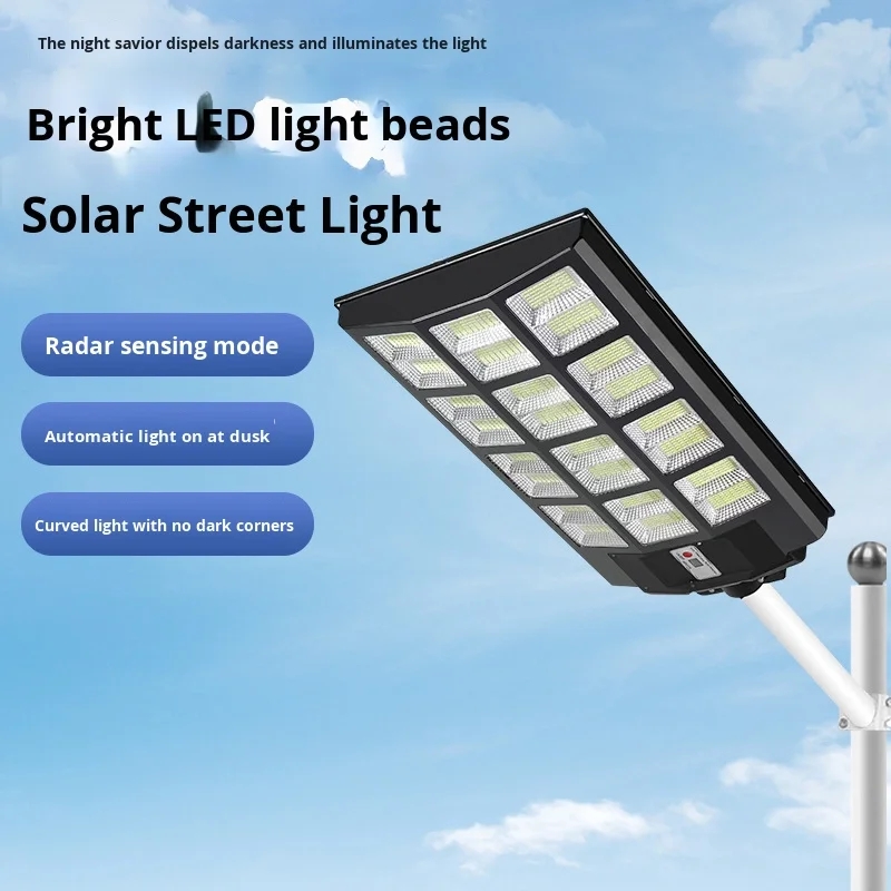 High Power LED Solar Street Light IP65 Integrated Outdoor Lighting for Roads Highways Gardens ABS Lamp Body DC ROHS Certified