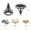 Stylish Outdoor IP65 Waterproof LED Solar Garden Light-Weather Resistant for Gardens Courtyards & Landscape Areas
