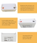 Deep Cycle 12V Graphene Sealed Gel Battery 200AH for Solar UPS Backup Power CE Certified Free Maintenance