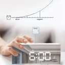 LED متعدد الوظائف غفوة عرض الأبيض منبه للطاولة ساعة رقمية مرآة حديثة ساعة منبه LED مصباح طاولة الضوء الأبيض