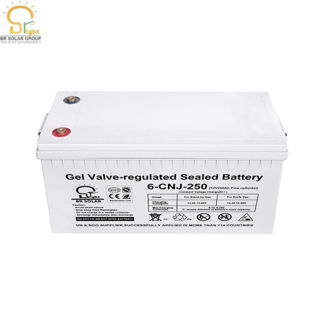 Deep-Cycle Sealed Lead Acid Solar Batteries 12V 250Ah Energy Storage Gel Battery Maintenance-Free for Home Use