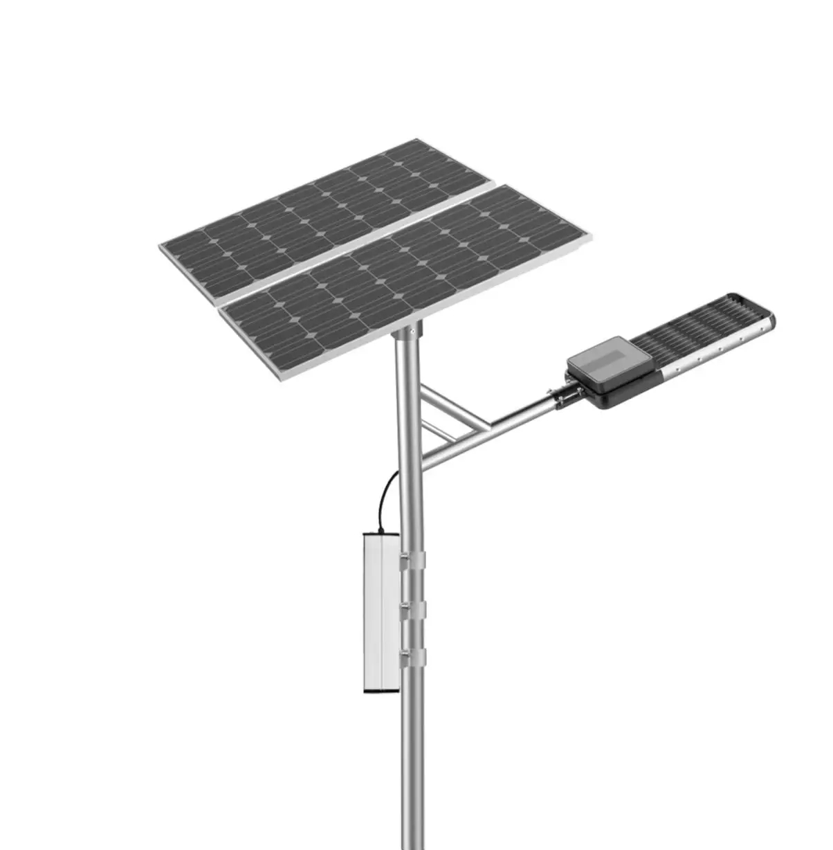60W/100W/120W Commercial IP66 Solar LED Split Lamp Post Street Light with Motion Sensor for Outdoor Garden Use
