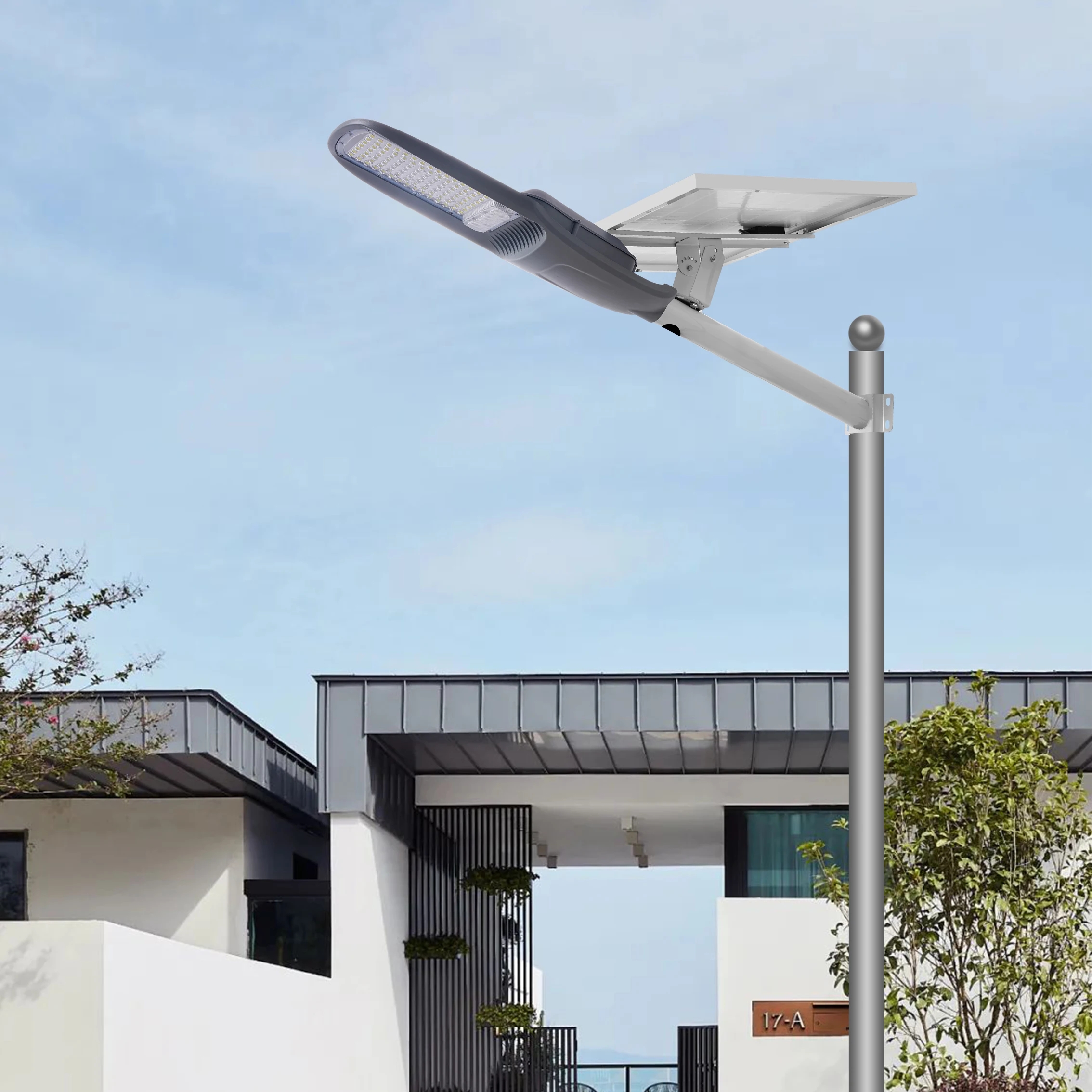 Head Solar Street Light 800W IP65 Waterproof 9000LM Brightness