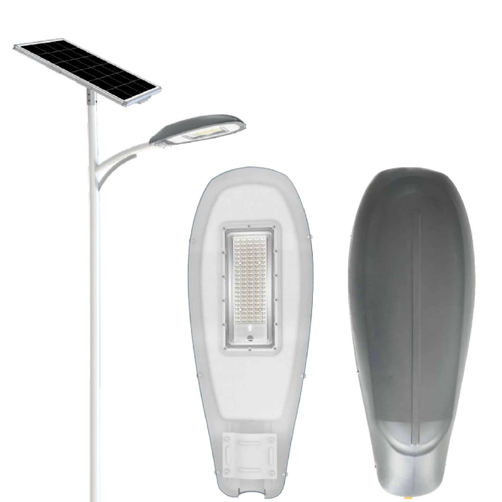 Aluminium Solar LED Street Light with Remote Control 100w 200w 300w IP65 Waterproof Split Street Lamp with Pole