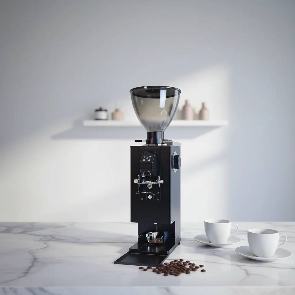Zilong Professional Electric Commercial Coffee Grinder Titanium Alloy Burr Automatic Tamper 1000g Capacity for Hotel Car Use
