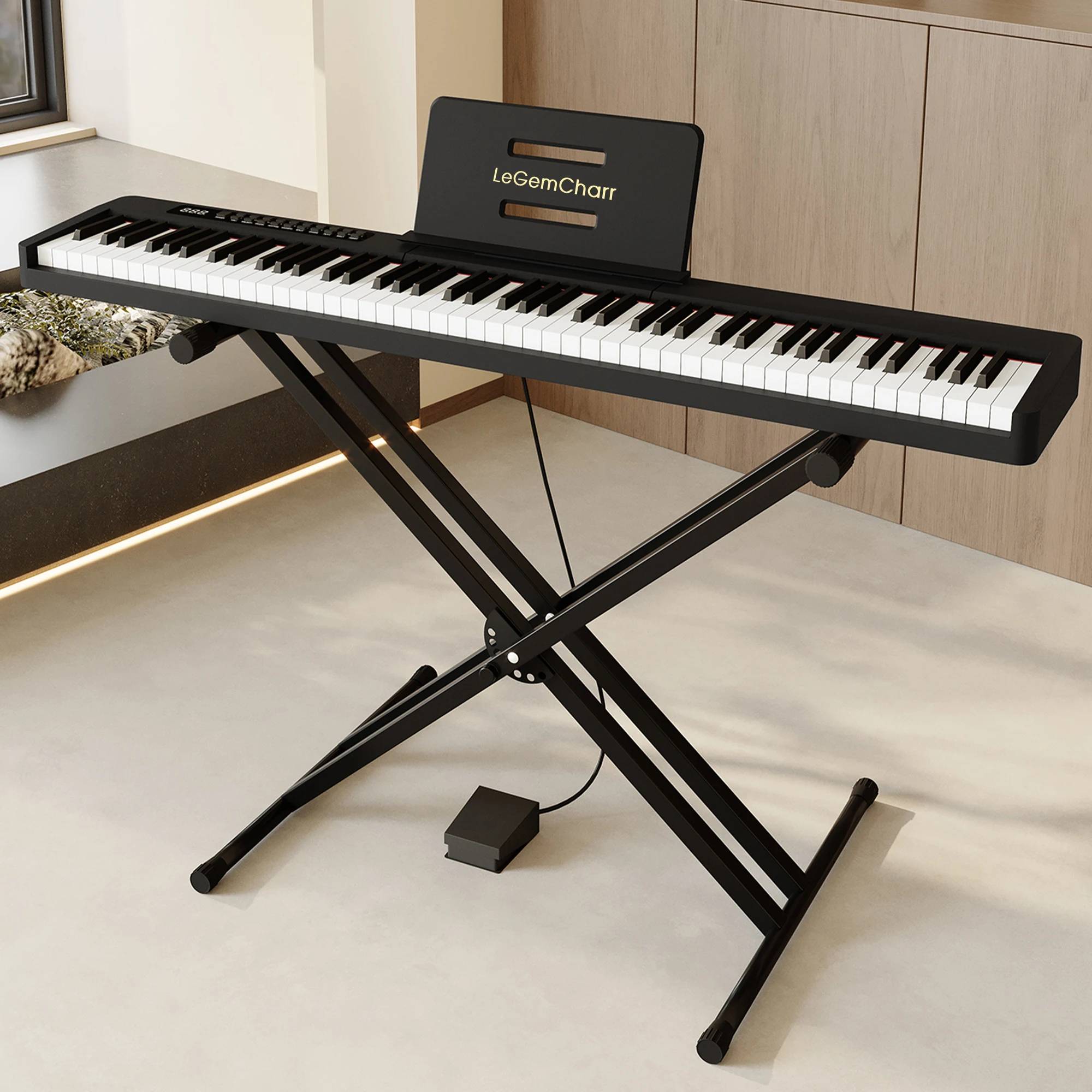 LeGemCharr Piano Keyboard Piano 88 Keys Musical Keyboard 88 Key Electronic Piano Electric