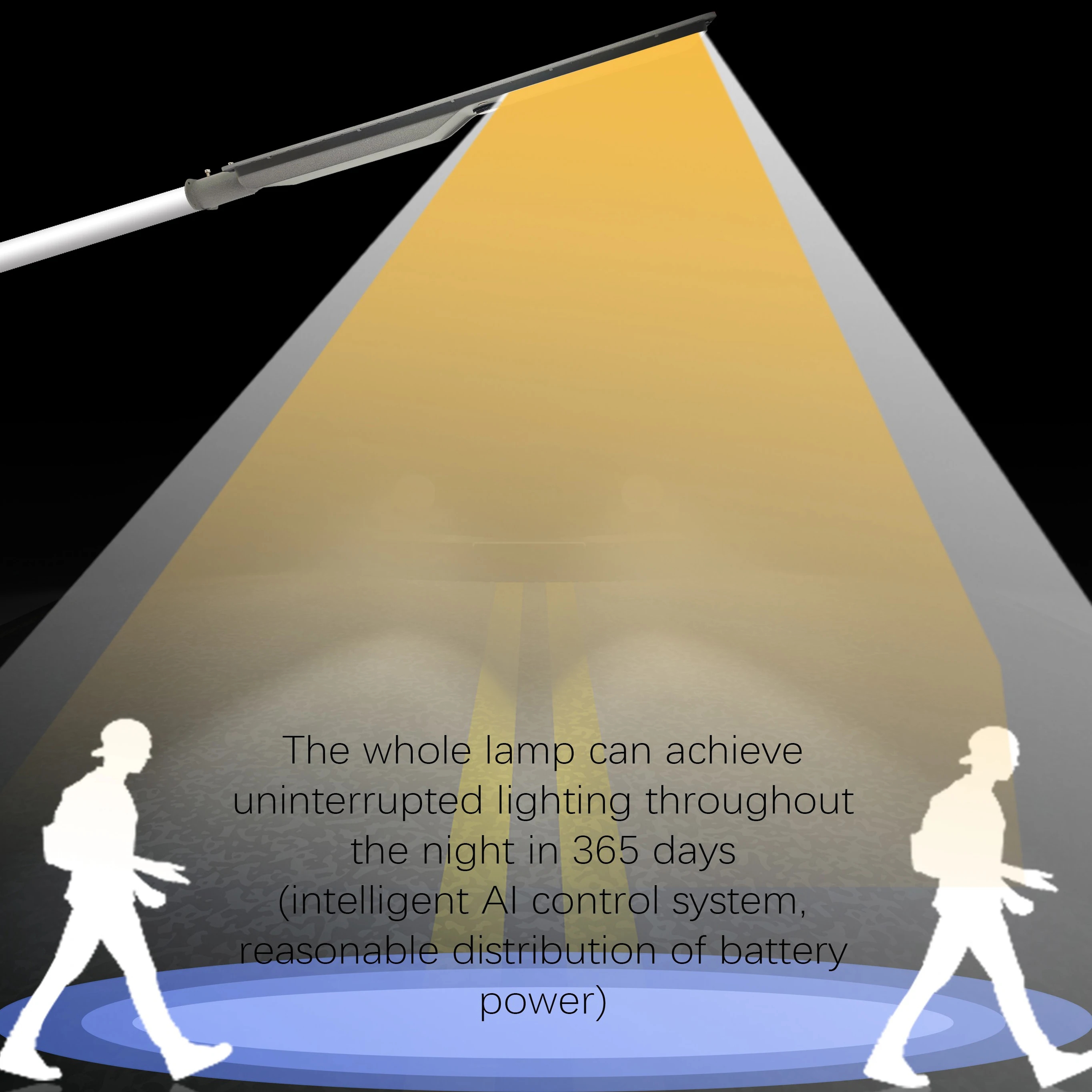 Aluminum High Power IP65 Solar LED Street Lamp with Motion Sensor & Remote Control 300W Outdoor & Garden Road Lighting