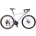 Bicicleta de Carretera 700C Cuadro de Aluminio, Manillar de Caída, 27 Velocidades, Frenos de Doble Disco, Horquilla Rígida