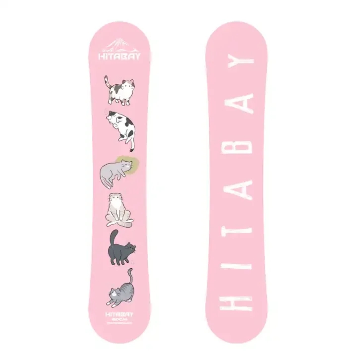 Wholesale Pink Cute Cat Children Snowboards Whole Set Customize Snow Board Outdoors Ski Snow Board