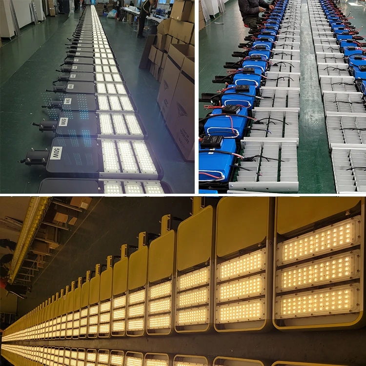 60W/100W/120W Commercial IP66 Solar LED Split Lamp Post Street Light with Motion Sensor for Outdoor Garden Use