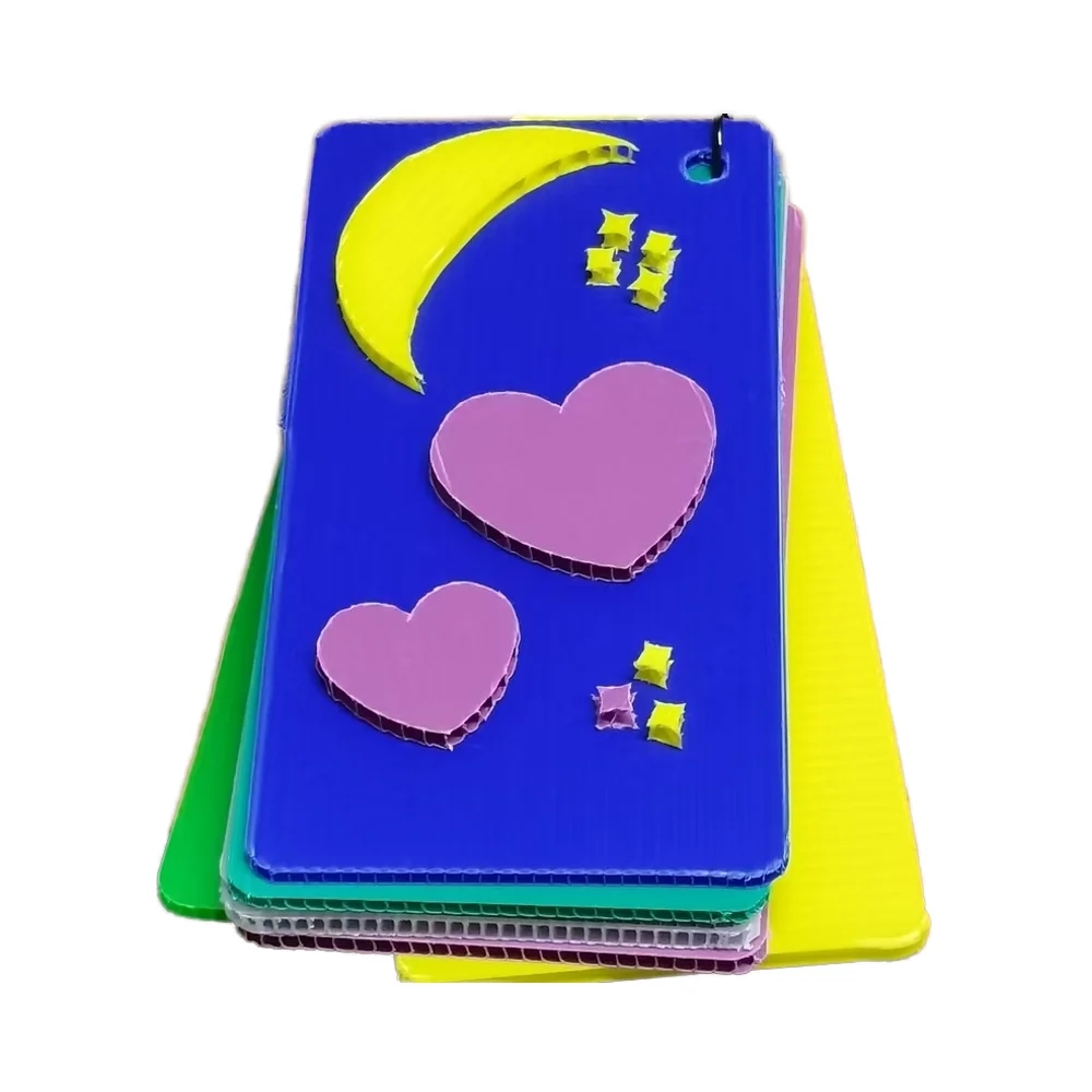Factory 2-12mm Sturdy Corrugated Poly Panel for Decoration Floor Guards Customized Shape Plastic Sheet Hollow PP Board