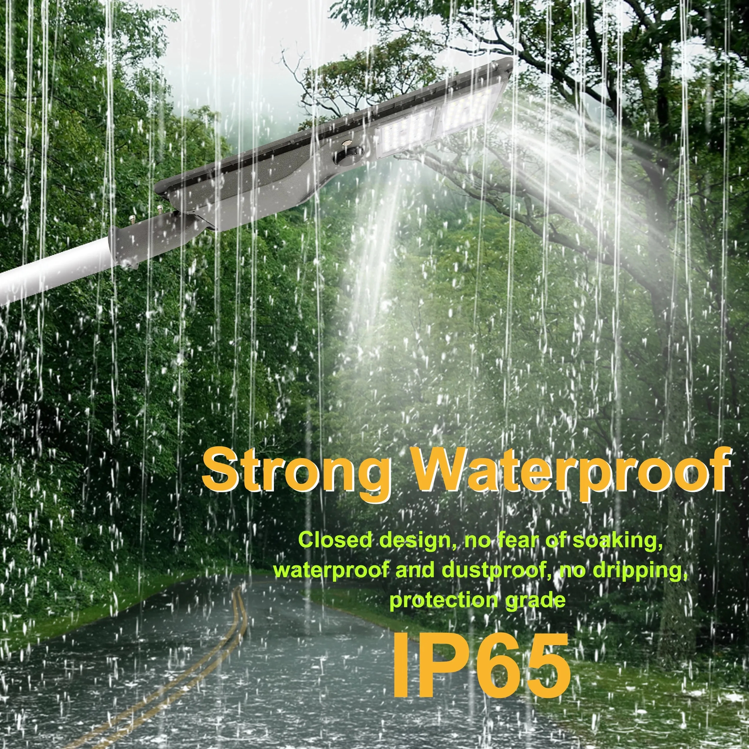 Aluminum High Power IP65 Solar LED Street Lamp with Motion Sensor & Remote Control 300W Outdoor & Garden Road Lighting